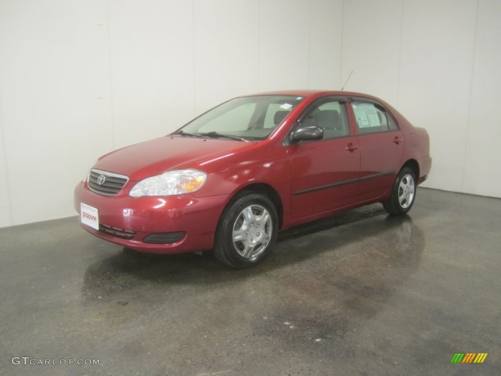 2008 Corolla CE - Barcelona Red / Stone photo #1
