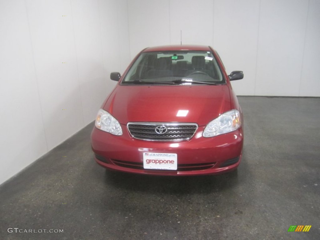 2008 Corolla CE - Barcelona Red / Stone photo #2