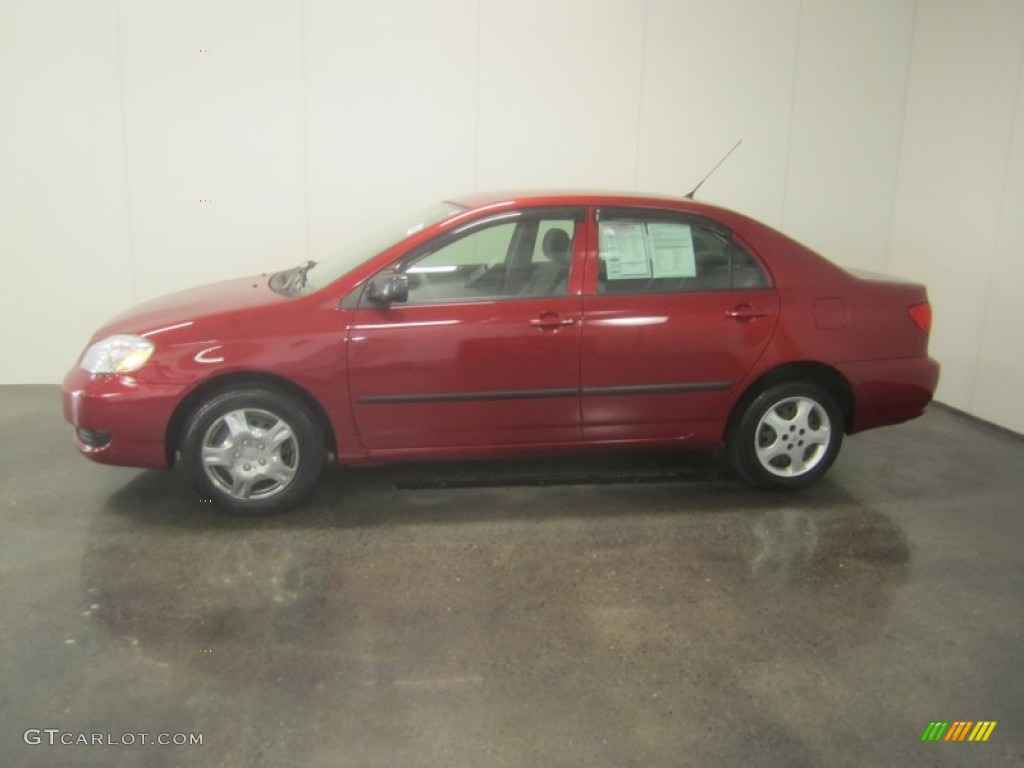 2008 Corolla CE - Barcelona Red / Stone photo #3