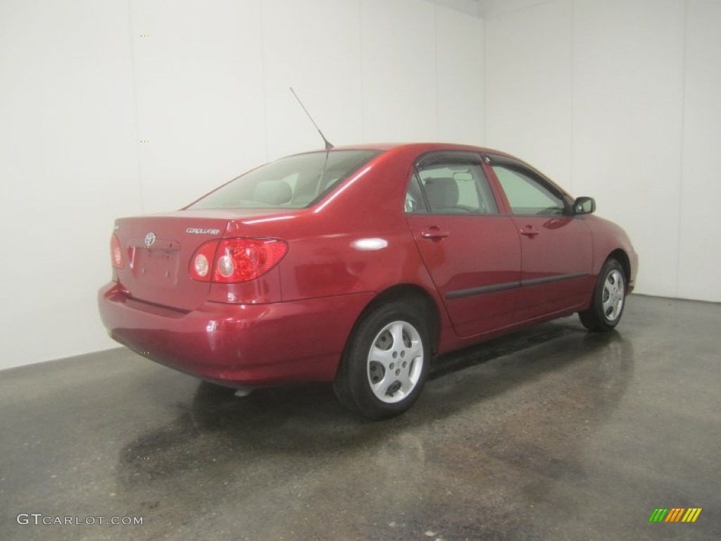 2008 Corolla CE - Barcelona Red / Stone photo #9