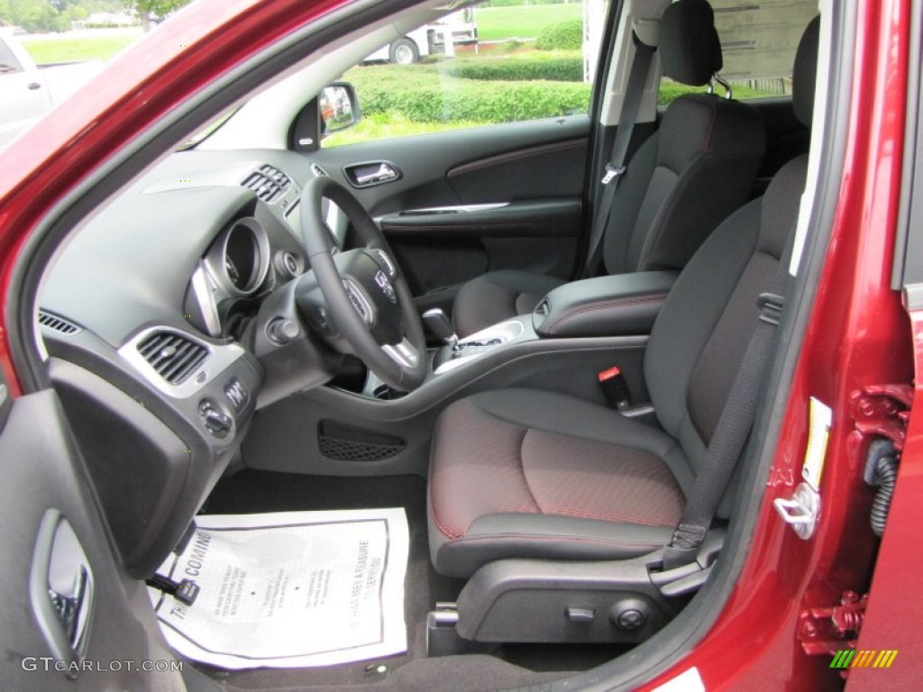 Black/Red Interior 2011 Dodge Journey R/T Photo #51969683