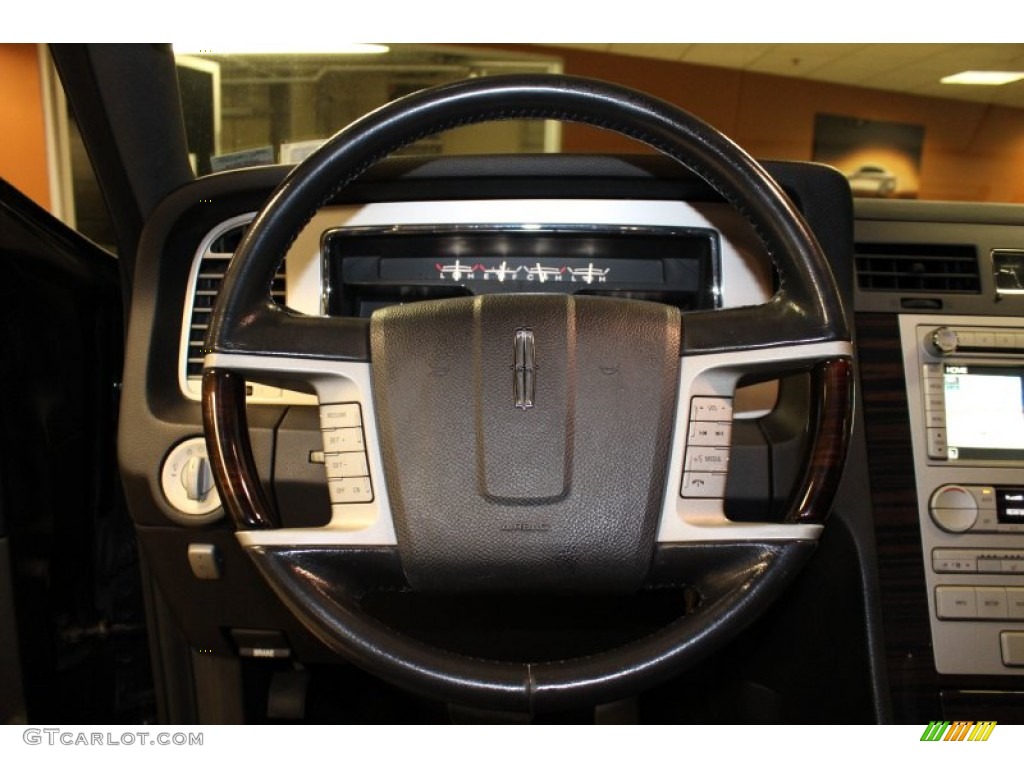 2009 Lincoln Navigator L 4x4 Charcoal Black Steering Wheel Photo #51972080