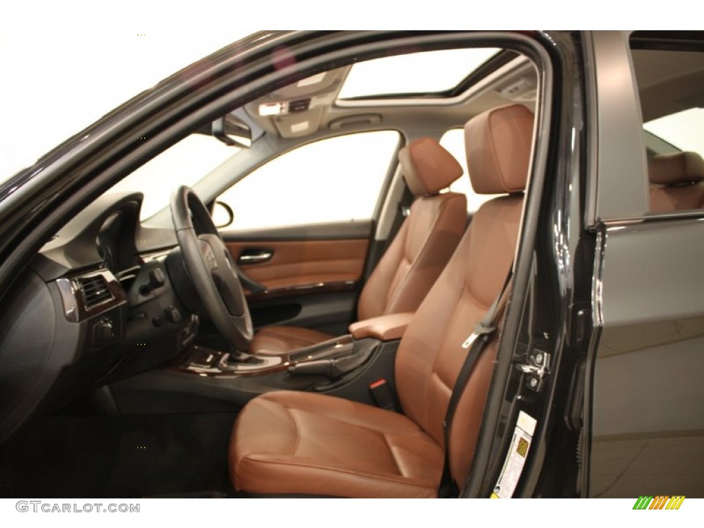 2008 3 Series 328xi Sedan - Black Sapphire Metallic / Saddle Brown/Black photo #6