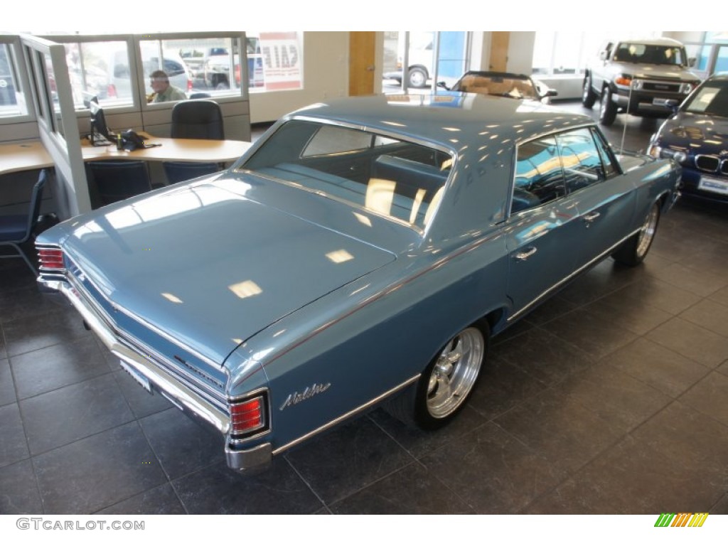 1967 Chevelle Malibu Sedan - Nantucket Blue Metallic / Medium Blue photo #4