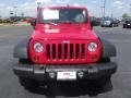 2011 Flame Red Jeep Wrangler Unlimited Sport 4x4  photo #2