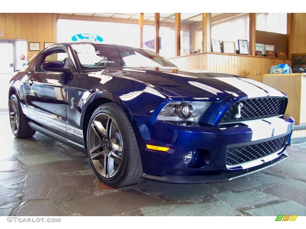 2011 Mustang Shelby GT500 Coupe - Kona Blue Metallic / Charcoal Black/White photo #30