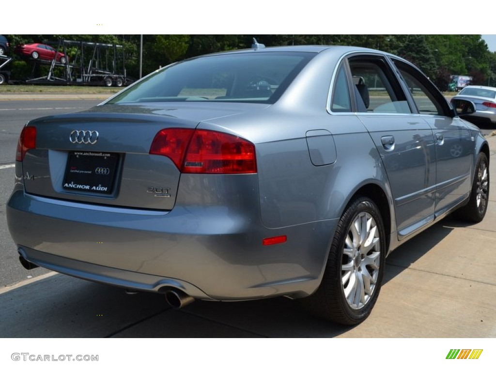 2008 A4 2.0T quattro S-Line Sedan - Quartz Grey Metallic / Light Gray photo #5