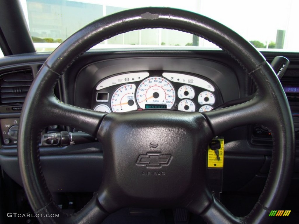 2002 Chevrolet Silverado 1500 LS Regular Cab Graphite Gray Steering Wheel Photo #51979643