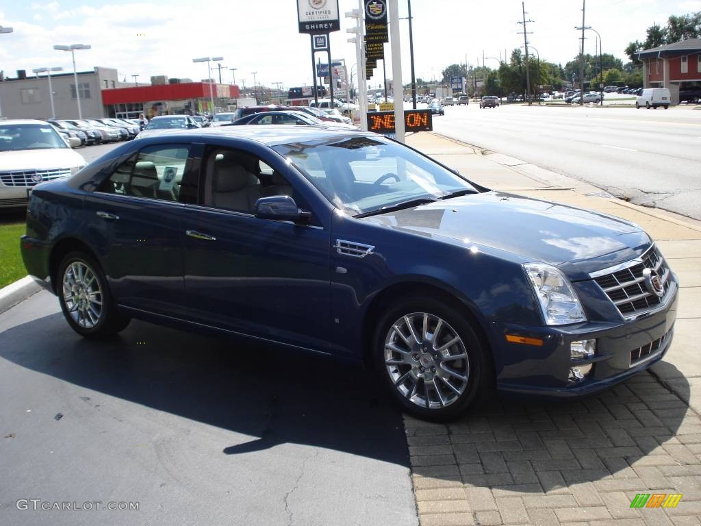 2009 Blue Diamond Tricoat Cadillac Sts 4 V6 Awd #51943086 Photo #3 