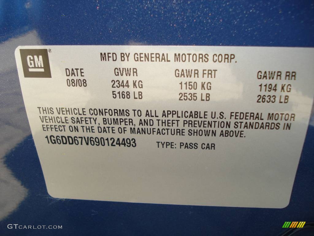 2009 Cadillac STS 4 V6 AWD Info Tag Photo #51980618