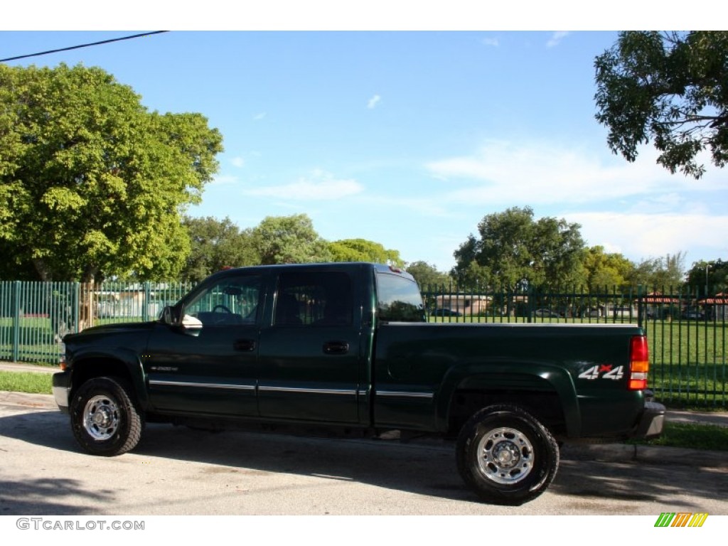 2001 Silverado 2500HD LT Crew Cab 4x4 - Forest Green Metallic / Tan photo #5