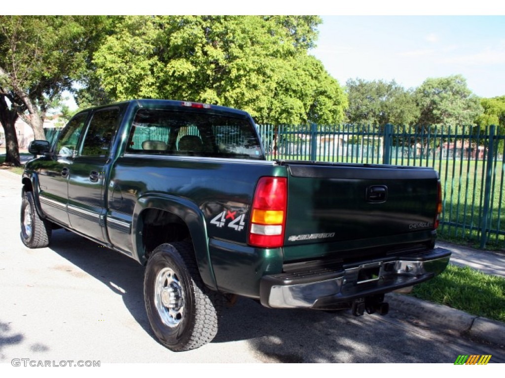 2001 Silverado 2500HD LT Crew Cab 4x4 - Forest Green Metallic / Tan photo #9