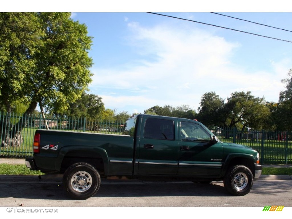 2001 Silverado 2500HD LT Crew Cab 4x4 - Forest Green Metallic / Tan photo #11