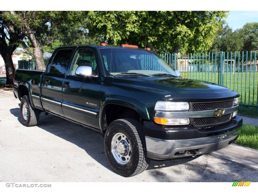 Forest Green Metallic 2001 Chevrolet Silverado 2500HD LT Crew Cab 4x4 Exterior Photo #51981344