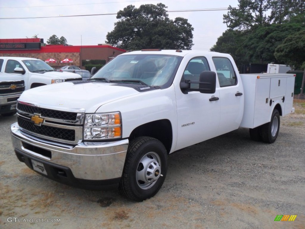 Summit White 2011 Chevrolet Silverado 3500HD Crew Cab 4x4 Chassis Commercial Exterior Photo #51982043