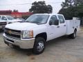 Summit White 2011 Chevrolet Silverado 3500HD Crew Cab 4x4 Chassis Commercial Exterior