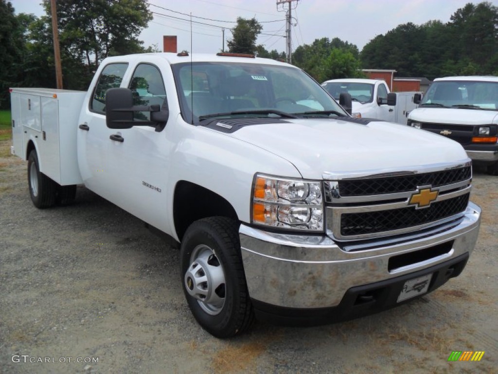 Summit White 2011 Chevrolet Silverado 3500HD Crew Cab 4x4 Chassis Commercial Exterior Photo #51982091