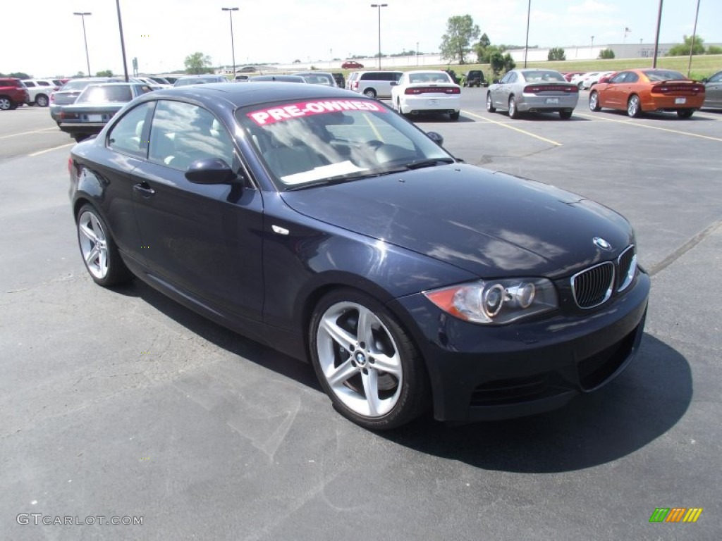 2008 1 Series 135i Coupe - Monaco Blue Metallic / Grey photo #3