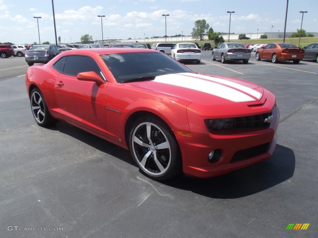 Inferno Orange Metallic 2010 Chevrolet Camaro SS/RS Coupe Exterior Photo #51982619