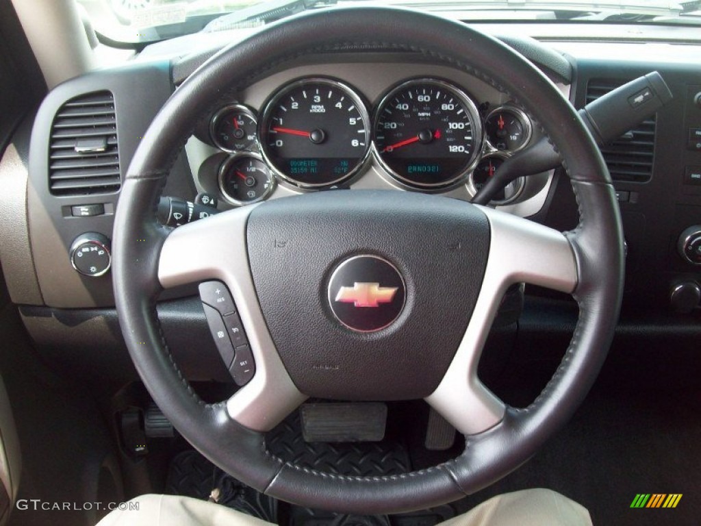 2009 Chevrolet Silverado 1500 LT Extended Cab 4x4 Ebony Steering Wheel Photo #51987413