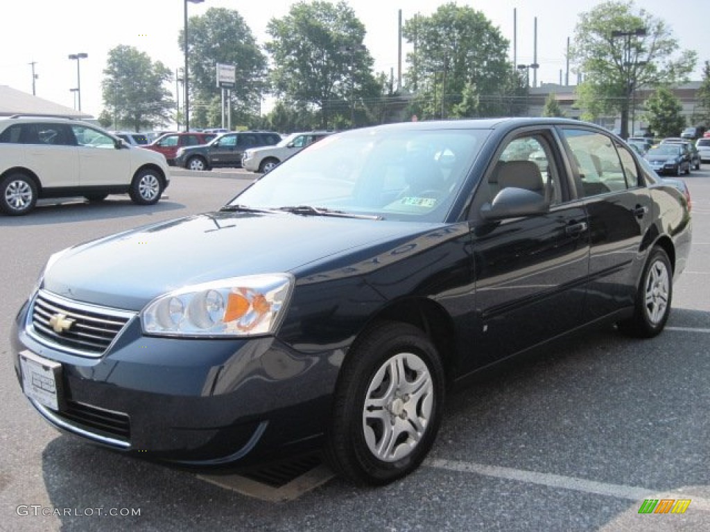 2007 Malibu LS Sedan - Dark Blue Metallic / Titanium Gray photo #3