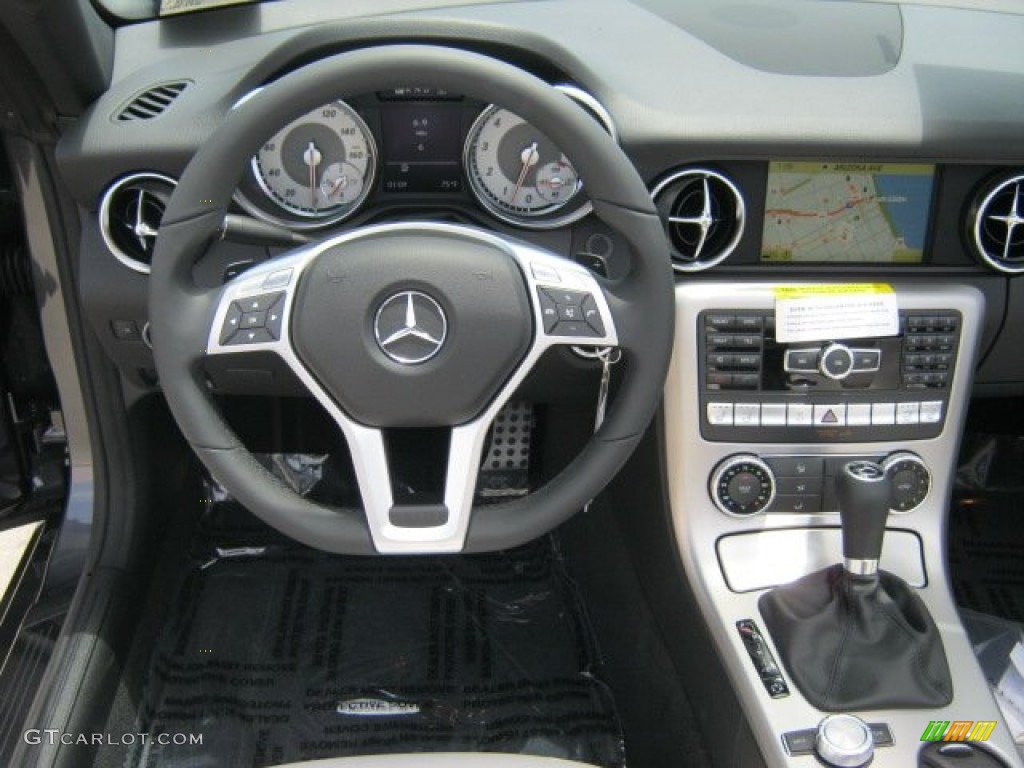 2012 Mercedes-Benz SLK 350 Roadster Ash/Black Dashboard Photo #51989698
