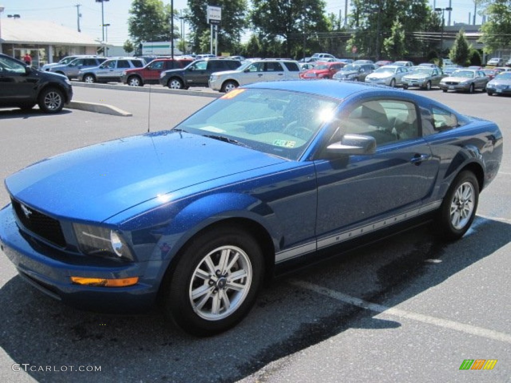 2008 Mustang V6 Deluxe Coupe - Vista Blue Metallic / Light Graphite photo #3