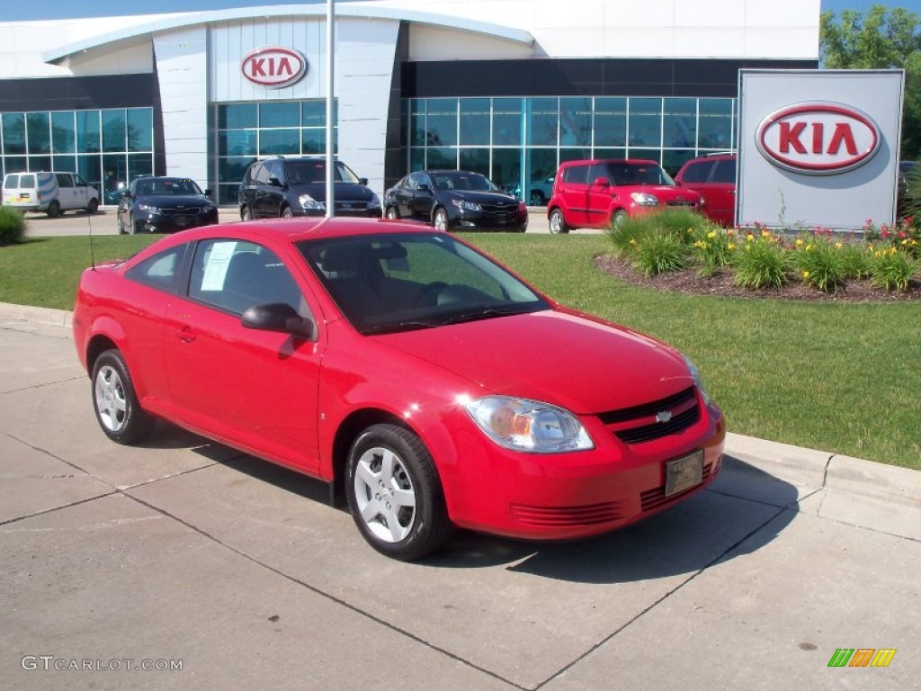 2007 Cobalt LS Coupe - Victory Red / Gray photo #1