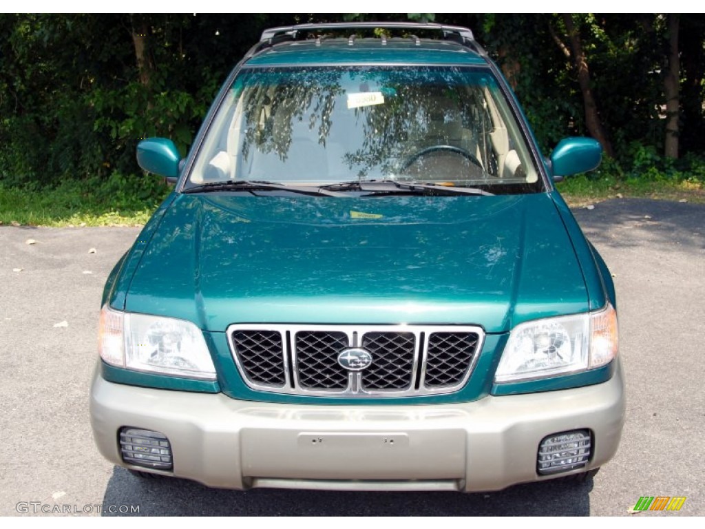 2001 Forester 2.5 S - Arcadia Green Metallic / Beige photo #2