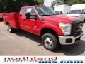 2011 Vermillion Red Ford F350 Super Duty XL SuperCab 4x4 Chassis Commercial  photo #2