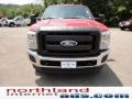 2011 Vermillion Red Ford F350 Super Duty XL SuperCab 4x4 Chassis Commercial  photo #3