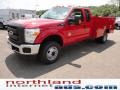 2011 Vermillion Red Ford F350 Super Duty XL SuperCab 4x4 Chassis Commercial  photo #4