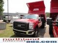 2011 Vermillion Red Ford F350 Super Duty XL Regular Cab 4x4 Chassis Dump Truck  photo #2