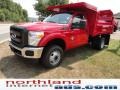 Vermillion Red - F350 Super Duty XL Regular Cab 4x4 Chassis Dump Truck Photo No. 4