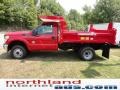 Vermillion Red - F350 Super Duty XL Regular Cab 4x4 Chassis Dump Truck Photo No. 5