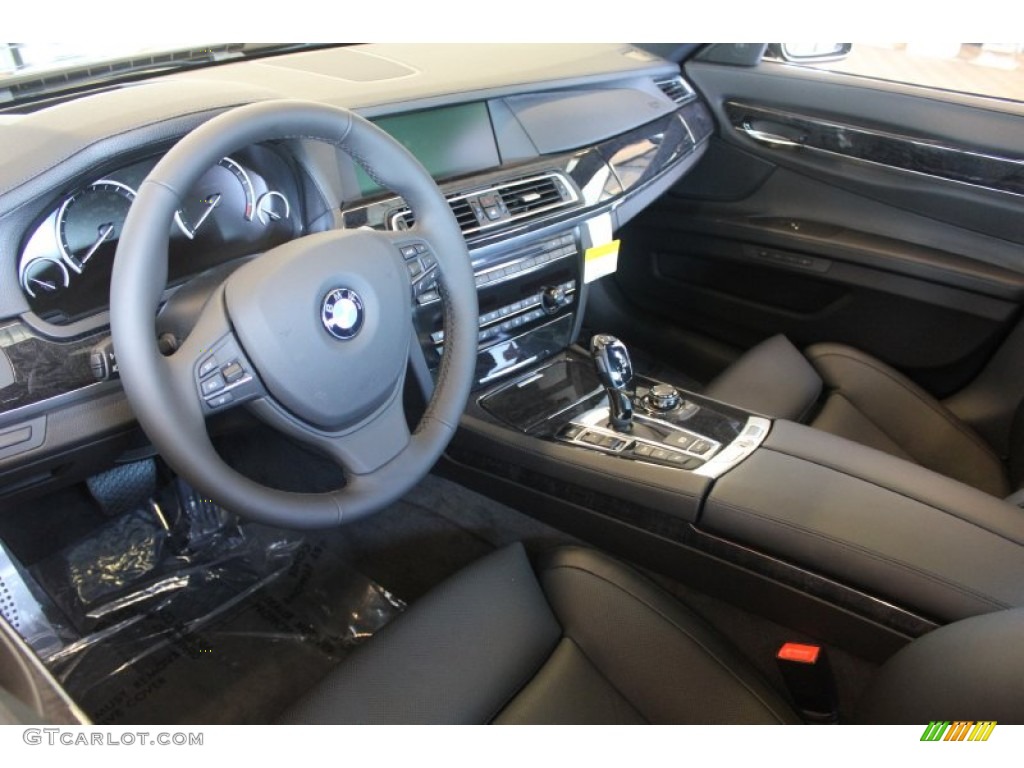 Black Interior 2012 BMW 7 Series 750Li xDrive Sedan Photo #52000653