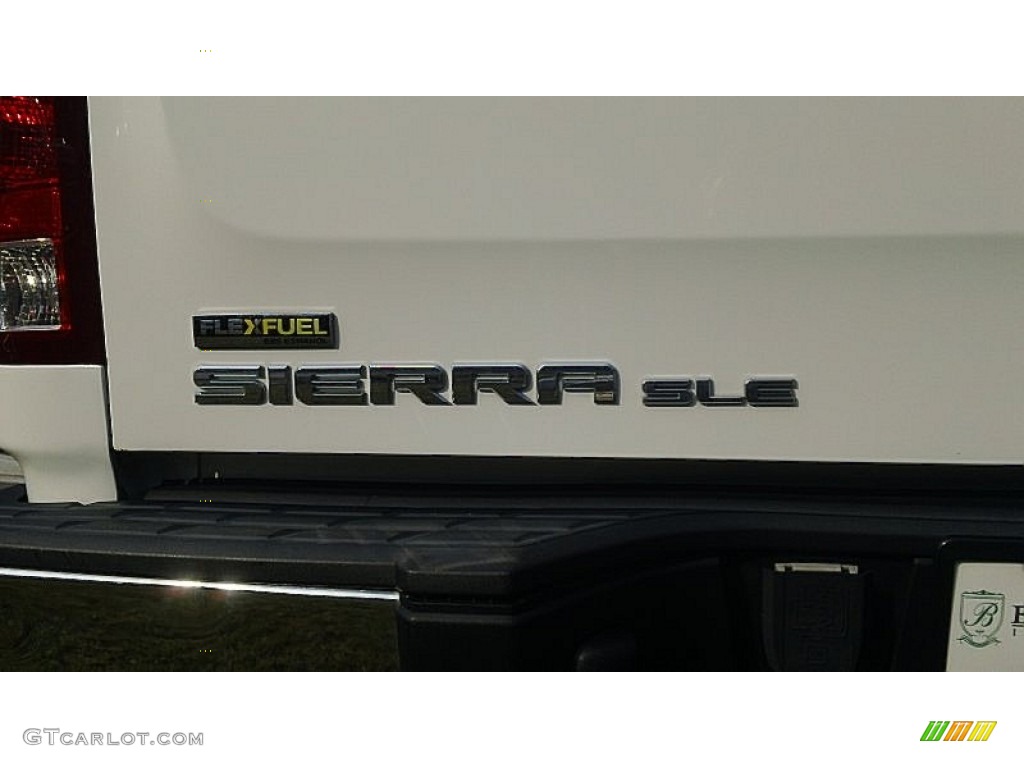 2007 Sierra 1500 SLE Extended Cab 4x4 - Summit White / Dark Titanium photo #11