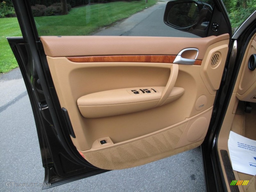 2009 Porsche Cayenne S Havanna/Sand Beige Door Panel Photo #52001961