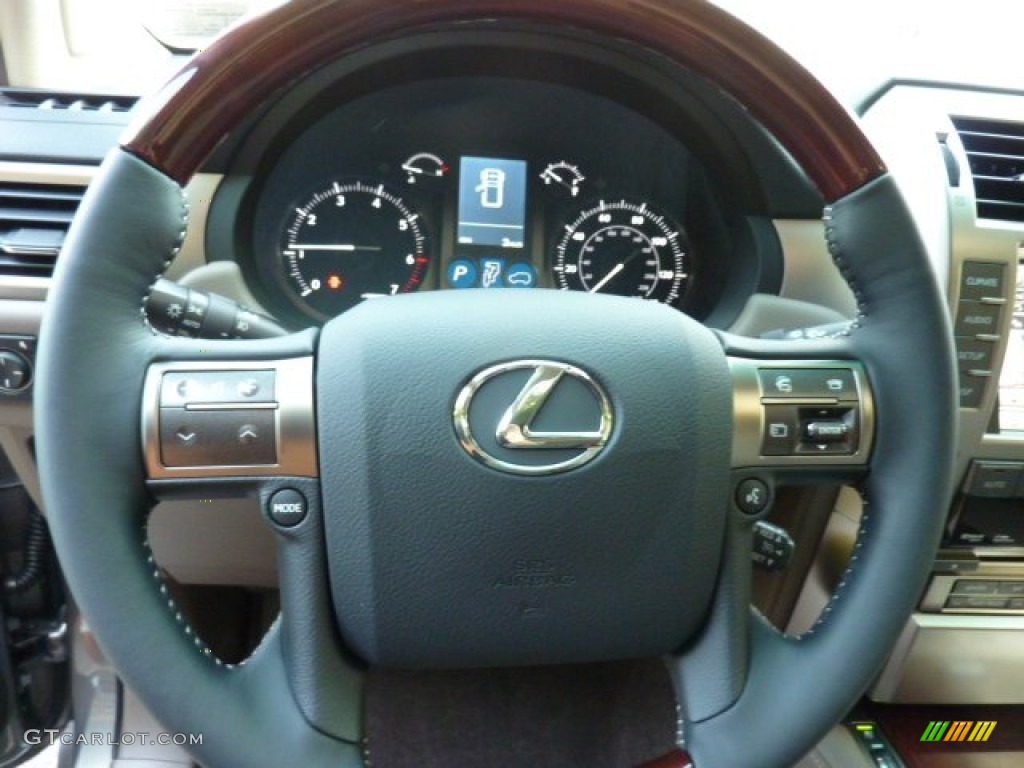 2011 Lexus GX 460 Sepia/Auburn Bubinga Steering Wheel Photo #52002675
