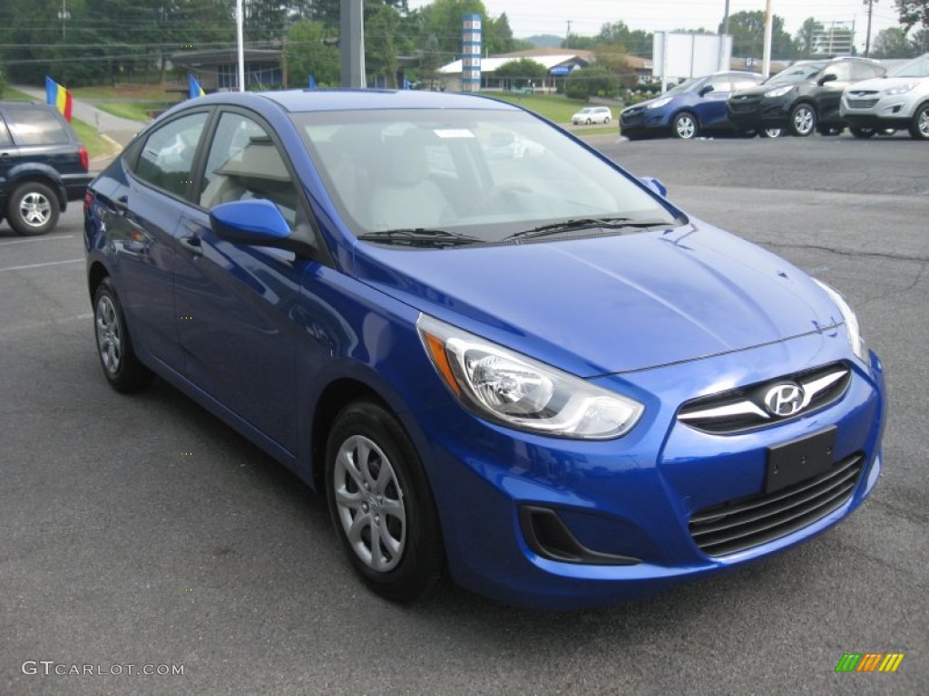 2012 Accent GLS 4 Door - Marathon Blue / Gray photo #3