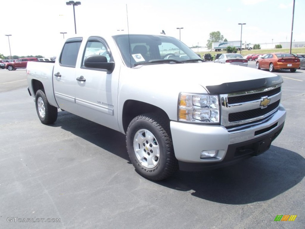 2011 Silverado 1500 LT Crew Cab 4x4 - Sheer Silver Metallic / Light Titanium/Ebony photo #3