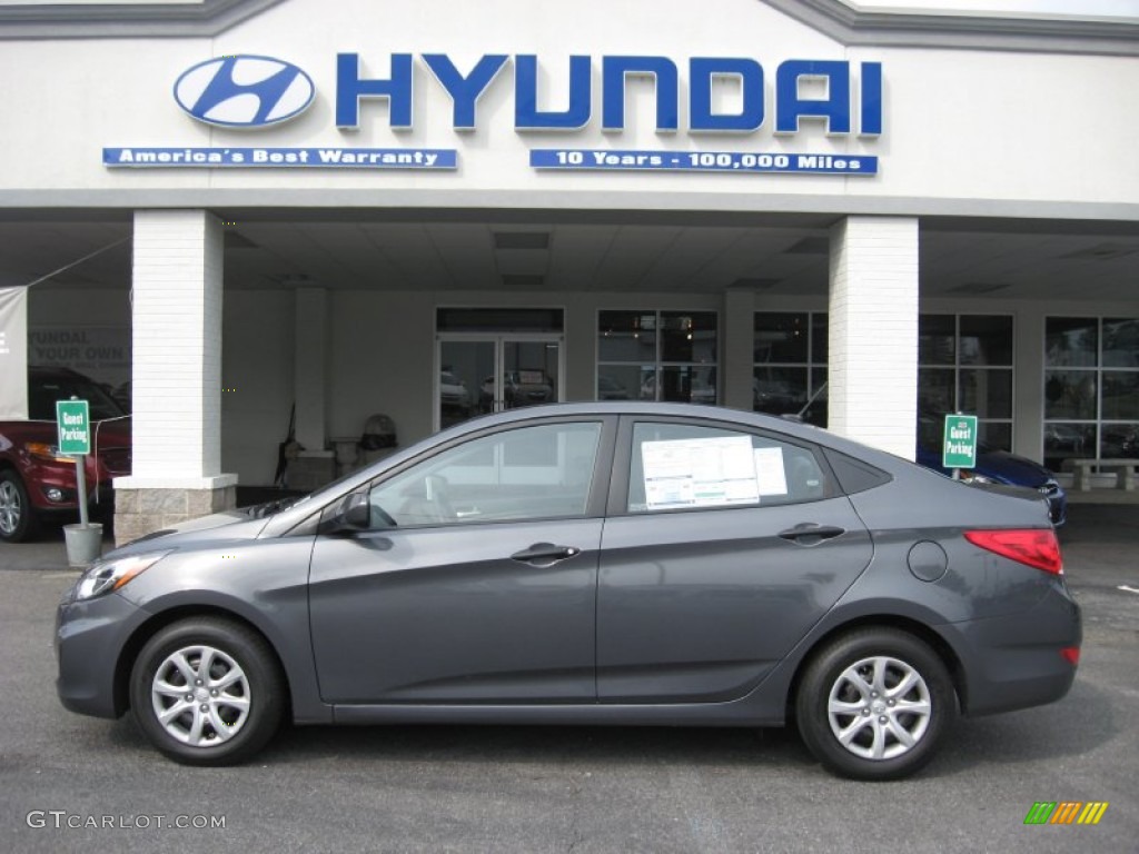 Cyclone Gray 2012 Hyundai Accent GLS 4 Door Exterior Photo #52005096