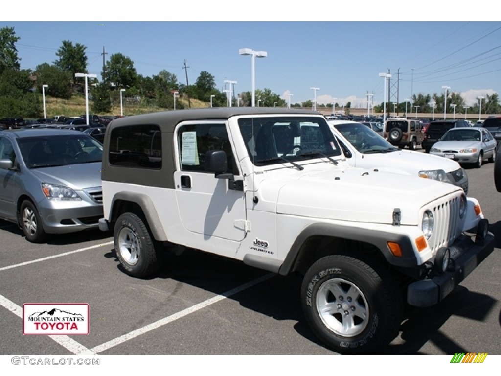2006 Wrangler Unlimited 4x4 - Stone White / Dark Slate Gray photo #1