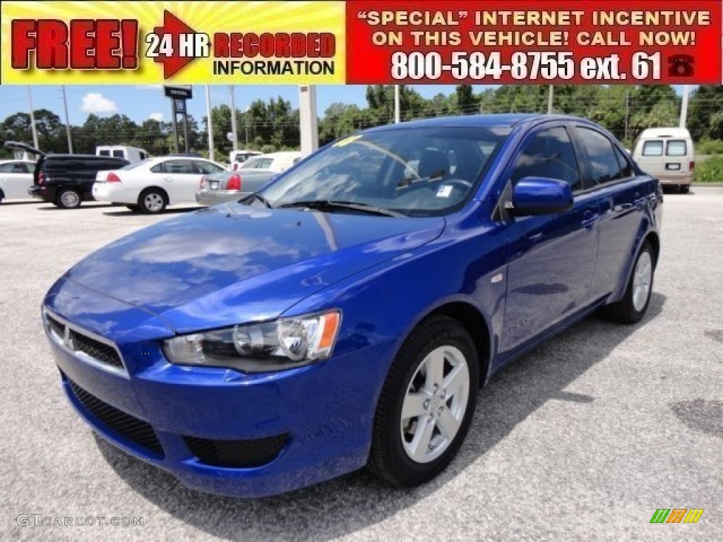 2008 Lancer ES - Electric Blue Pearl / Black photo #1