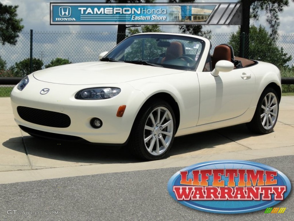 2006 MX-5 Miata Grand Touring Roadster - Marble White / Tan photo #1