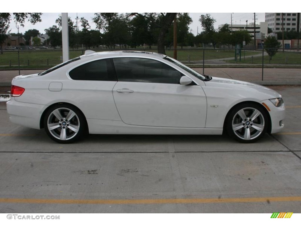 2008 3 Series 335i Coupe - Alpine White / Saddle Brown/Black photo #2