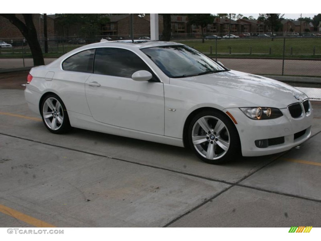2008 3 Series 335i Coupe - Alpine White / Saddle Brown/Black photo #7
