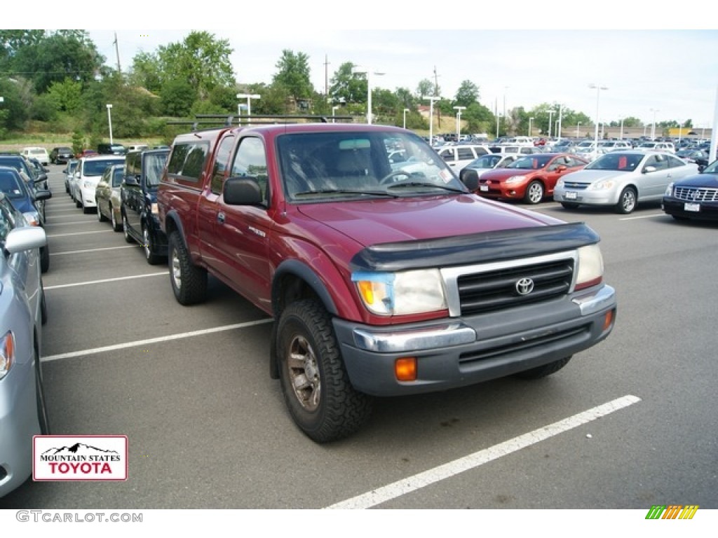 2000 Tacoma V6 Extended Cab 4x4 - Sunfire Red Pearl / Oak photo #1