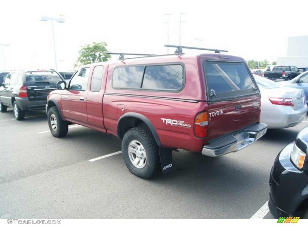 2000 Tacoma V6 Extended Cab 4x4 - Sunfire Red Pearl / Oak photo #3