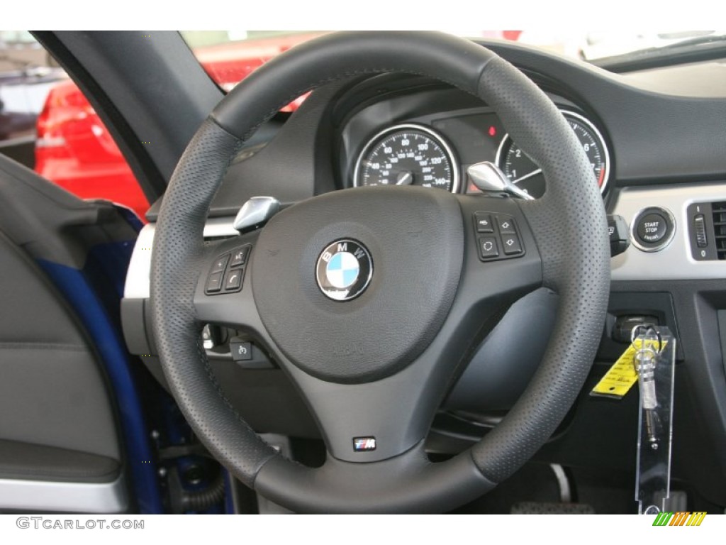 2010 BMW 3 Series 335i Coupe Black Steering Wheel Photo #52011165
